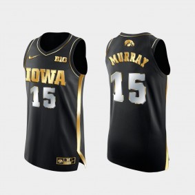2020-21 Iowa Hawkeyes Keegan Murray Black Golden Edition Jersey Authentic Limited