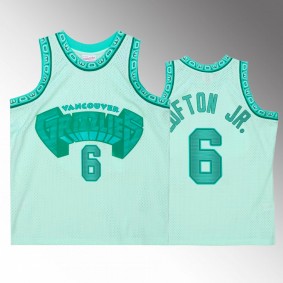 Kenneth Lofton Jr. Space Knit Jersey Memphis Grizzlies #6 Teal Hardwood Classics Men's Shirt