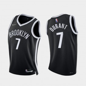Kevin Durant Brooklyn Nets 75th Anniversary Diamond Jersey 2021-22 Icon Edition Black