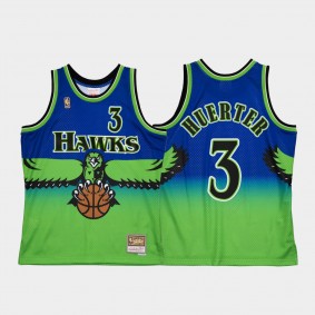 Kevin Huerter #3 Atlanta Hawks Blue Reload 2.0 Hardwood Classics Jersey Shirts