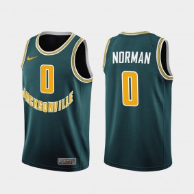 Kevin Norman Throwback Jacksonville Dolphins #0 Green 50th Anniversary Jersey