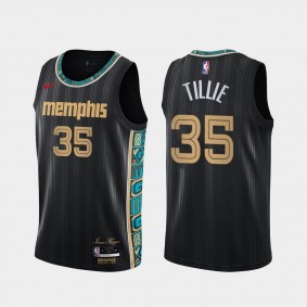 Killian Tillie Memphis Grizzlies 2021 City Edition Black Jersey