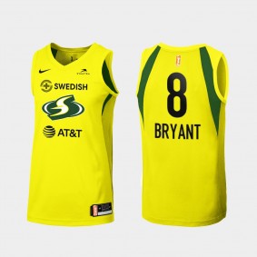 Kobe Bryant WNBA Honors Mamba Yellow Jersey Seattle Storm Women