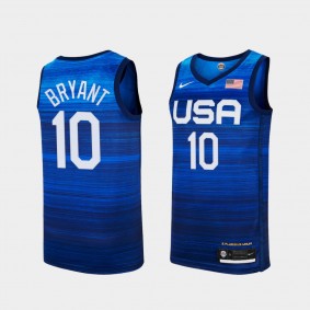 Kobe Bryant USA Basketball #10 2021 Tokyo Olympics Blue Jersey