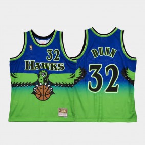 Kris Dunn #32 Atlanta Hawks Blue Reload 2.0 Hardwood Classics Jersey Shirts