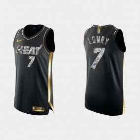 Miami Heat Kyle Lowry #7 Diamond Edition Authentic Black Jersey
