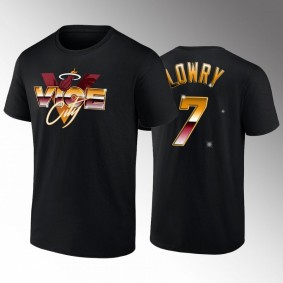 Kyle Lowry Miami Heat Vice City Black #7 T-Shirt 2022 Playoffs