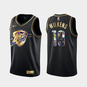 NBA 75th Anniversary Team Lenny Wilkens Diamond Edition Jersey SuperSonics #19 Black Uniform