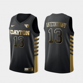 Dayton Flyers Kostas Antetokounmpo #13 Black Golden Edition Jersey