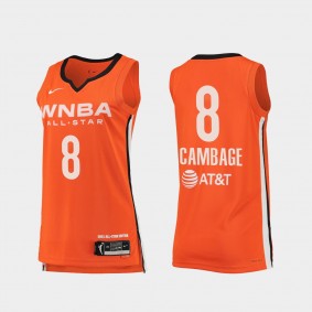 Las Vegas Aces Liz Cambage 2021 WNBA All-Star #8 Orange Victory Jersey Women