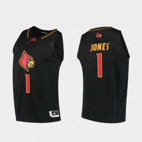 Louisville Cardinals Carlik Jones 2020-21 Alternate College Basketball Black Jersey