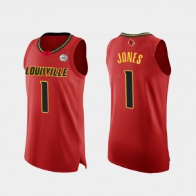 Louisville Cardinals Carlik Jones 2020-21 College Basketball Authentic Red Jersey