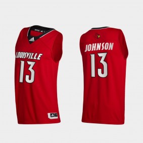 Louisville Cardinals David Johnson 2020-21 College Basketball Swingman Red Jersey