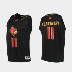 Louisville Cardinals Quinn Slazinski 2020-21 Alternate College Basketball Black Jersey