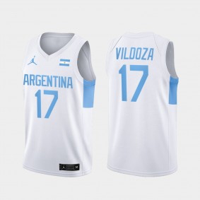 Luca Vildoza Argentina #17 2021 Olympic White Jersey