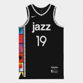 Utah Jazz #19 Luka Samanic By Design Black Jersey Fashion Tank