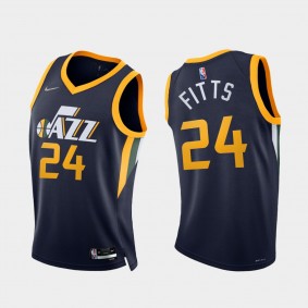 Malik Fitts Utah Jazz 2021-22 Icon Edition 75th Anniversary Navy Jersey