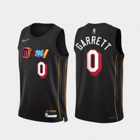 Marcus Garrett Heat 75th Anniversary Jersey 2021-22 City Edition #0 Black mashed-up Uniform