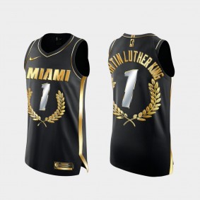 Heat Martin Luther King MLK Day Black Golden Jersey Special Commemoration