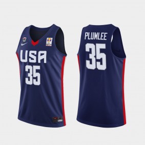 USA Mason Plumlee 2019 FIBA Basketball World Cup Men's Navy Jersey