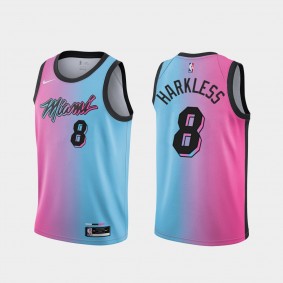 Maurice Harkless Miami Heat 2020 Trade Rainbow City Blue Pink Jersey