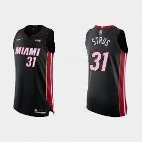 Miami Heat Max Strus #31 2021/22 75th Anniversary Icon Black Authentic Jersey