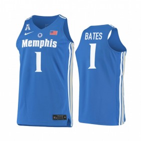 Memphis Tigers Emoni Bates #1 College Basketball 2021 Class Blue Jersey