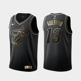Heat Bam Adebayo #13 Golden Edition Black Jersey