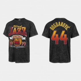 75th City Utah Jazz Bojan Bogdanovic Mineral Wash Vintage Tubular Black T-shirt