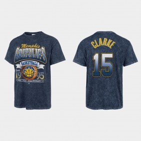 Grizzlies 75th City Brandon Clarke Mineral Wash T-shirt Navy Vintage Tubular