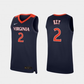 Braxton Key Virginia Cavaliers #2 Navy Replica College Basketball Jersey