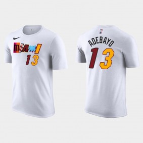 2022-23 Miami Heat Bam Adebayo #13 City Edition White T-shirt