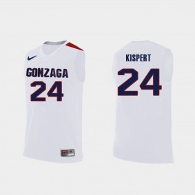 Corey Kispert Gonzaga Bulldogs #24 White Replica College Basketball Jersey