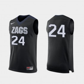 Corey Kispert Gonzaga Bulldogs #24 Black Replica College Basketball Jersey