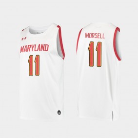 Darryl Morsell Maryland Terrapins #11 White Replica College Basketball Jersey