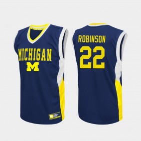 Michigan Wolverines Duncan Robinson Fadeaway #22 Jersey Blue #22
