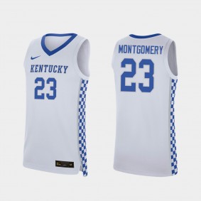 EJ Montgomery Kentucky Wildcats #23 White Replica College Basketball Jersey