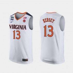 Grant Kersey Virginia Cavaliers #13 White 2019 Final-Four Jersey