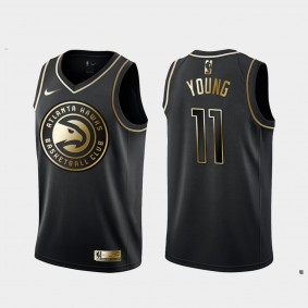 Hawks Trae Young Black Golden Edition Jersey