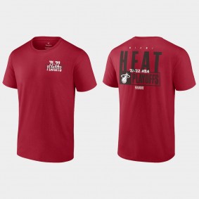 Heat 2022 NBA Playoffs Dunk T-shirt Red