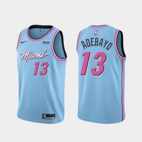 Men's Miami Heat #13 Bam Adebayo City Jersey - Blue