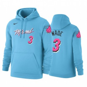 Miami Heat Dwyane Wade Blue City 2019-20 Pullover Hoodie