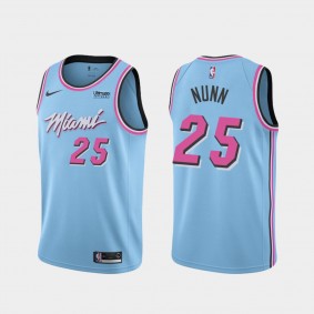 Men's Miami Heat #25 Kendrick Nunn City Edition Swingman Jersey - Blue