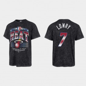 Heat Kyle Lowry NBA 75TH Black Vintage Tubular T-shirt