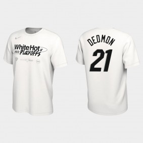 2022 NBA Playoffs Heat Dewayne Dedmon Mantra T-shirt White