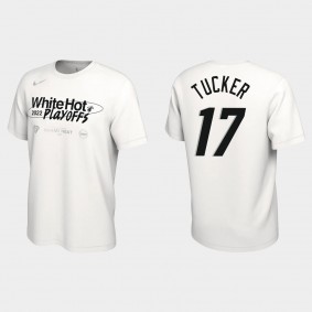 2022 NBA Playoffs Heat P.J. Tucker Mantra T-shirt White