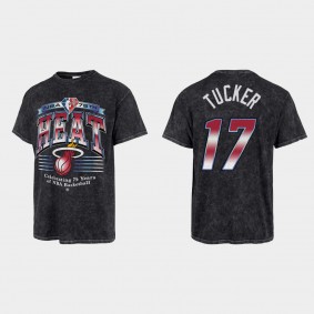 Heat P.J. Tucker NBA 75TH Black Vintage Tubular T-shirt