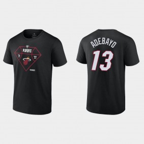 2022 NBA Playoffs Heat Bam Adebayo Tip Off T-shirt Black