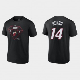 2022 NBA Playoffs Heat Tyler Herro Tip Off T-shirt Black