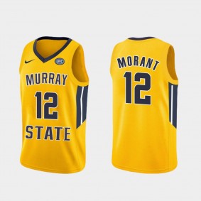 Ja Morant Murray State Racers #12 Yellow Replica College Basketball Jersey